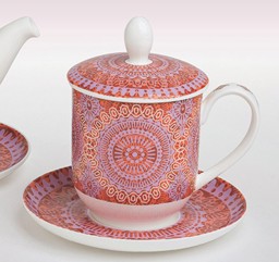 Zeige Details für Teetasse mit Untertasse, Sieb und Deckel Sonji Bild von Teetasse mit Untertasse, Sieb und Deckel Sonji