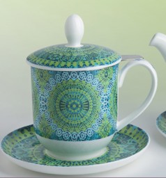 Zeige Details für Teetasse mit Untertasse, Sieb und Deckel Nanji Fine Bone China Bild von Teetasse mit Untertasse, Sieb und Deckel Nanji Fine Bone China