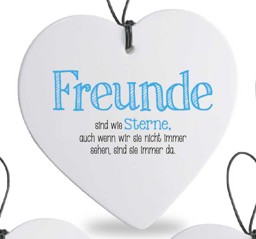 Zeige Details für Herz mit Spruch Freunde Sterne Bild von Herz mit Spruch Freunde Sterne