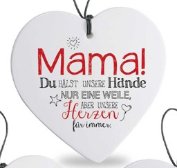Zeige Details für Herz mit Spruch Mama hält Herzen Bild von Herz mit Spruch Mama hält Herzen