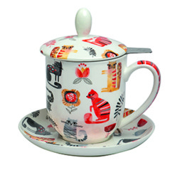 Zeige Details für tealogic Teetasse mit Untertasse, Sieb und Deckel Kira Katzen Bild von tealogic Teetasse mit Untertasse, Sieb und Deckel Kira Katzen