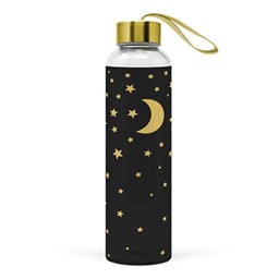 Zeige Details für Glasflasche Moonlight real gold schwarz 550 ml Bild von Glasflasche Moonlight real gold schwarz 550 ml