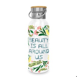 Zeige Details für Edelstahl-Trinkflasche Beauty is around 0,5 L  Bild von Edelstahl-Trinkflasche Beauty is around 0,5 L