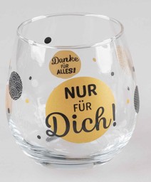 Zeige Details für Glas mit Spruch Nur für dich! Danke für Alles! Bild von Glas mit Spruch Nur für dich! Danke für Alles!