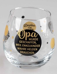 Zeige Details für Glas mit Spruch Opa wurde geschaffen weil Enkelkinder wahre Helden brauchen Bild von Glas mit Spruch Opa wurde geschaffen weil Enkelkinder wahre Helden brauchen