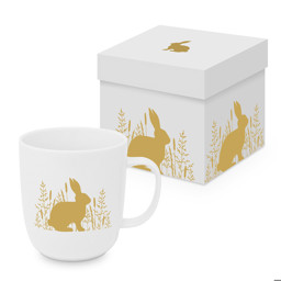 Zeige Details für Pure Easter Ostern Hase gold mattfinish Porzellanbecher mit Geschenkkarton  Bild von Pure Easter Ostern Hase gold mattfinish Porzellanbecher mit Geschenkkarton