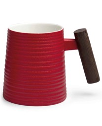 Zeige Details für Rouge Tasse Henkelbecher Porzellan mit Holzgriff Bienenkorb Bild von Rouge Tasse Henkelbecher Porzellan mit Holzgriff Bienenkorb