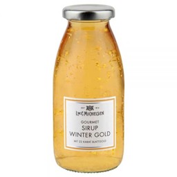 Zeige Details für Wintersirup mit Vanille, Pfirsich und 22 Karat Blattgold Bild von Wintersirup mit Vanille, Pfirsich und 22 Karat Blattgold