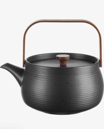 Zeige Details für Teekanne Japandi schwarz groß Porzellan mit Edelstahlfilter Bild von Teekanne Japandi schwarz groß Porzellan mit Edelstahlfilter