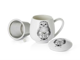 Zeige Details für Teetasse mit Sieb und Deckel Rosalie Eule von ChaCult Bild von Teetasse mit Sieb und Deckel Rosalie Eule von ChaCult