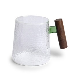 Zeige Details für Fabian Glas Struktur grün mit Holzgriff  Bild von Fabian Glas Struktur grün mit Holzgriff