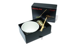 Zeige Details für MAOCI Matcha Set Matchaschale weiß petrol Sprenkel Besen Löffel Bild von MAOCI Matcha Set Matchaschale weiß petrol Sprenkel Besen Löffel