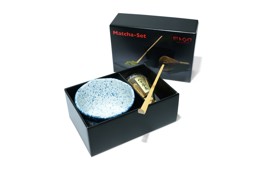 Zeige Details für MAOCI Matcha Set Matchaschale blau gesprenkelt weiß Besen Löffel Bild von MAOCI Matcha Set Matchaschale blau gesprenkelt weiß Besen Löffel
