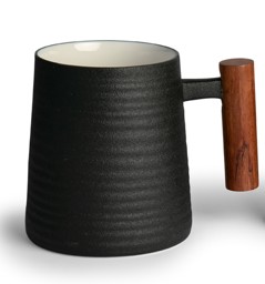 Zeige Details für Negra Tasse Henkelbecher Porzellan mit Holzgriff Bienenkorb Bild von Negra Tasse Henkelbecher Porzellan mit Holzgriff Bienenkorb