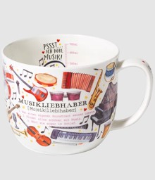 Zeige Details für Jumbobecher Musikinstrumente 700 ml Fine Bone China  Bild von Jumbobecher Musikinstrumente 700 ml Fine Bone China