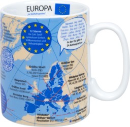 Zeige Details für Könitz Tasse Europa Wissensbecher  Bild von Könitz Tasse Europa Wissensbecher