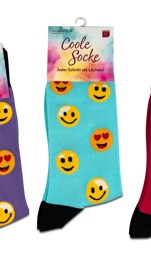Zeige Details für formano Coole Socke Emoji hellblau Smiley Bild von formano Coole Socke Emoji hellblau Smiley