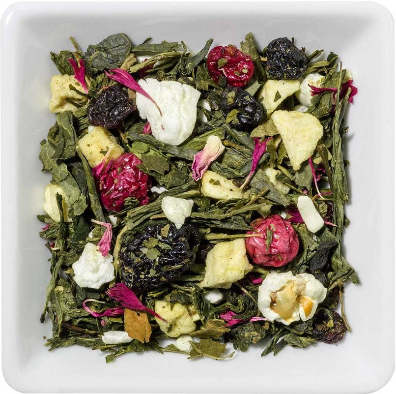 Bild von Joghurt-Amarena-Kirsch aromatisierte Grüntee-Früchteteemischung