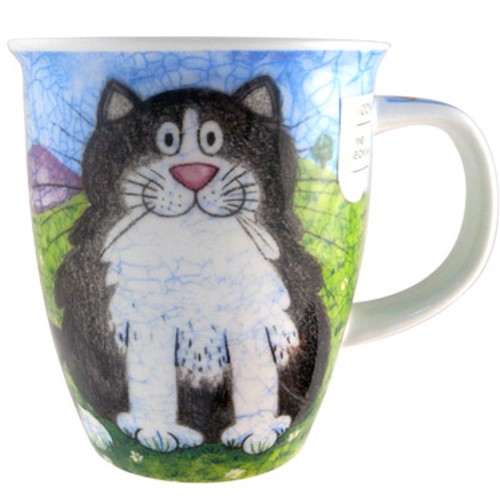 Bild von Dunoon Tasse Happy Cats schwarzweiß