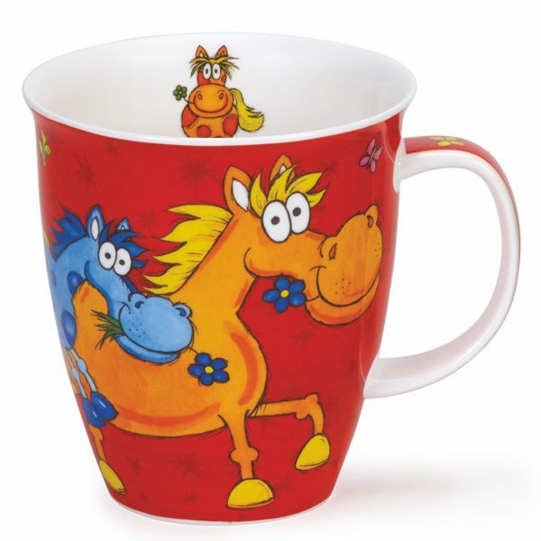 Bild von Dunoon Mug Henkelbecher Barmy Farmy Pferd Nevis