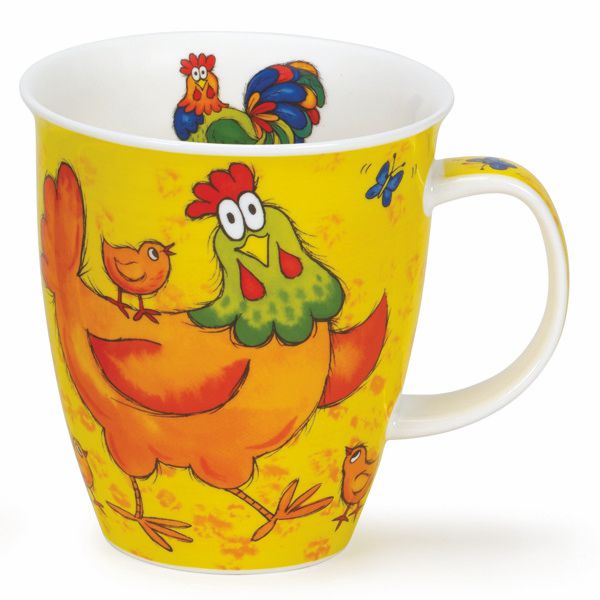 Bild von Dunoon Mug Henkelbecher Barmy Farmy Huhn Nevis