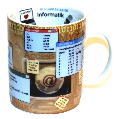 LITERATUR Becher Wissensbecher im Geschenkkarton Kaffeebecher von GlasXpert 