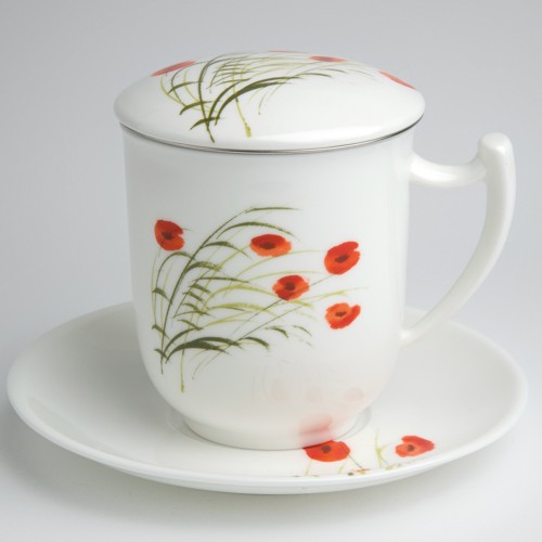 Bild von Teetasse mit Sieb und Deckel Caprice