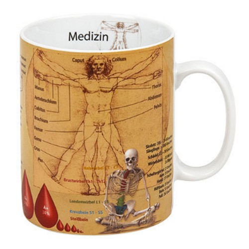 Bild von Medizin Wissensbecher Henkelbecher Tasse Könitz