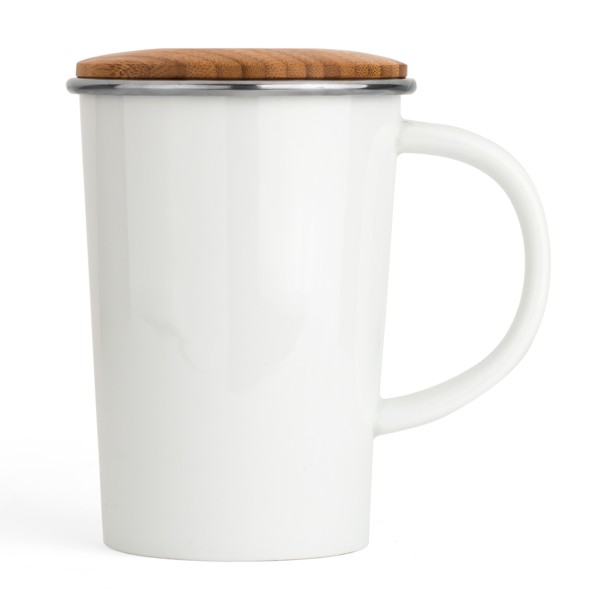 Bild von Tee-Becher Bamboo Teetasse mit Sieb und Deckel