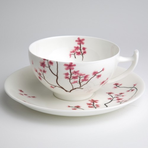 Bild von Teetasse mit Untertasse Cherry Blossom