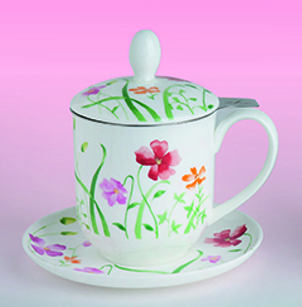 Bild von Teetasse mit Sieb und Deckel Lotta