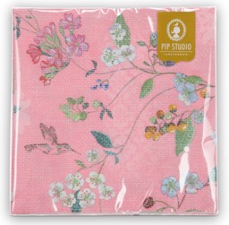 Bild von PIP Floral pink Hummingbird Servietten