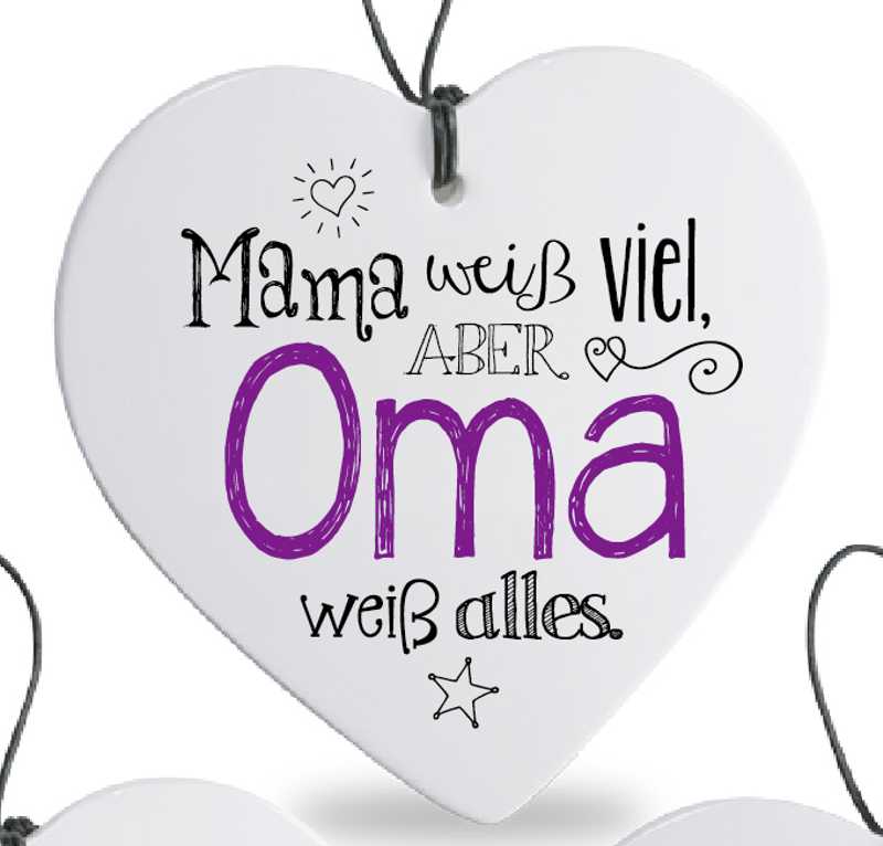 Bild von Herz mit Spruch Oma