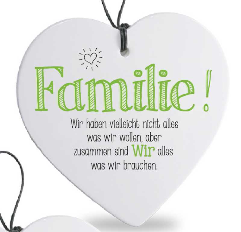 Bild von Herz mit Spruch Familie