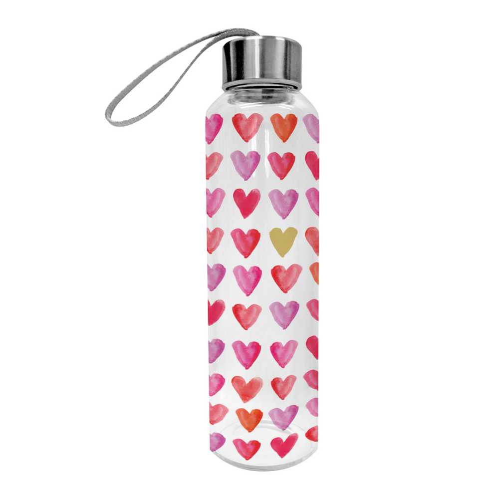 Bild von Glasflasche Aquarell Hearts Herzen