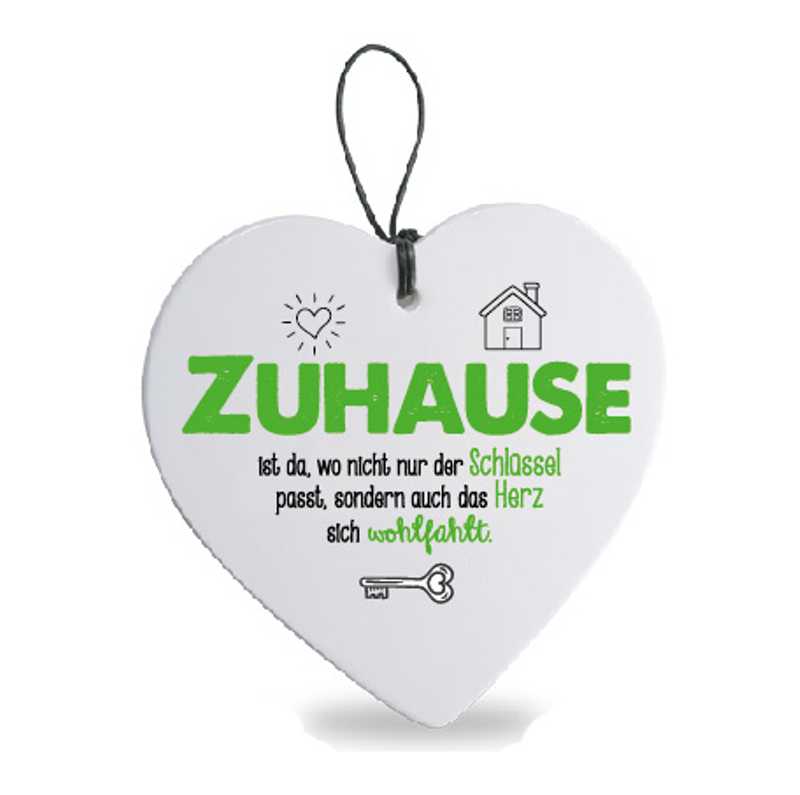 Bild von Herz mit Spruch Zuhause Schlüssel