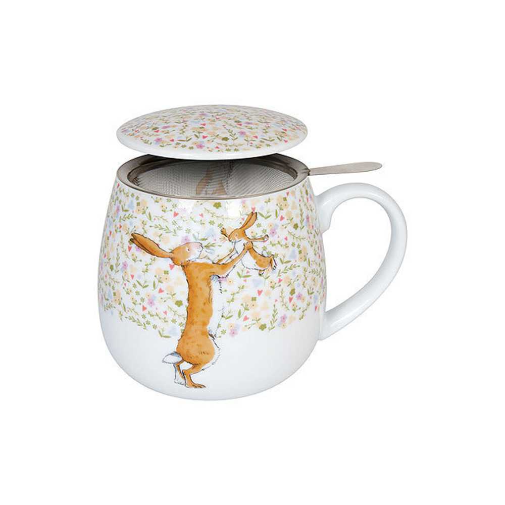 Bild von Könitz Teetasse mit Sieb und Deckel Hasen Ich hab dich lieb bis zum Mond