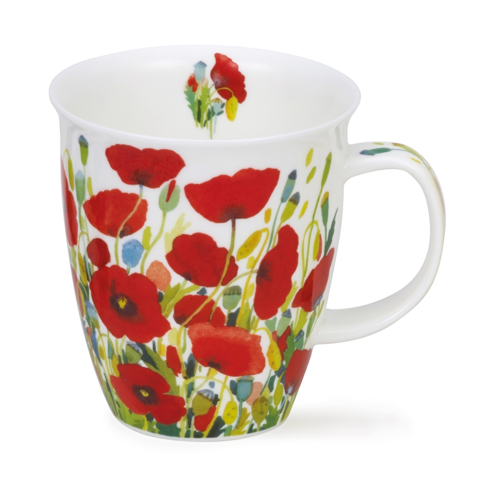 Bild von Dunoon Tasse Meadow Poppy Mohn rot Mug Henkelbecher Nevis