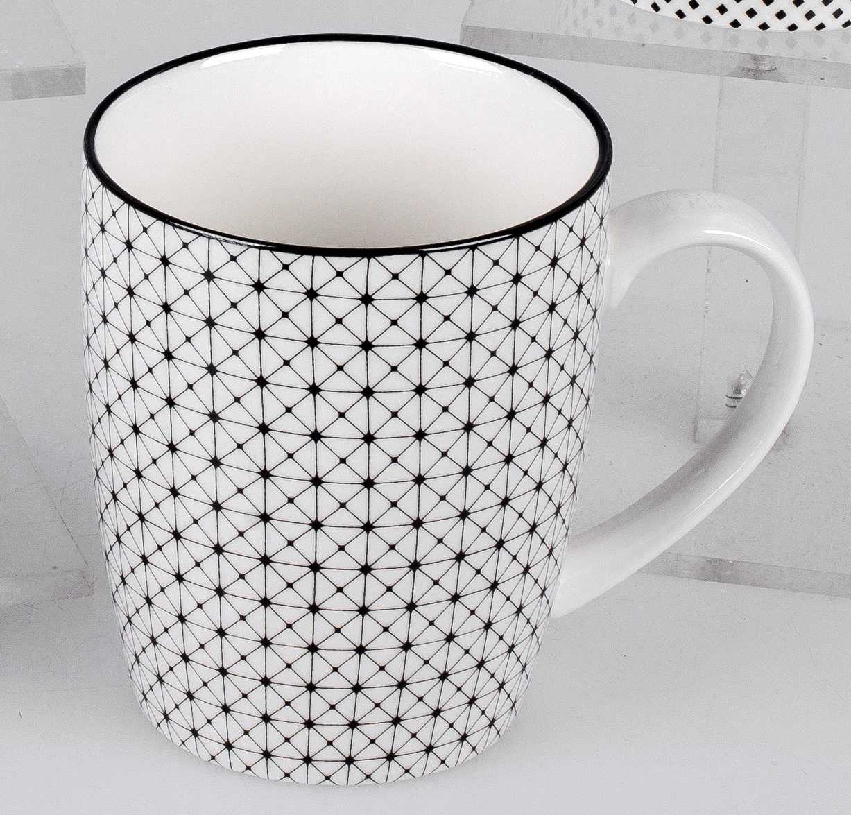 Bild von Porzellan schwarz (Motiv 4) Formano Henkelbecher Tasse 