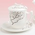 Bild von Teetasse mit Sieb und Deckel White Cherry 
