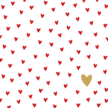 Bild von Little Hearts real gold Servietten