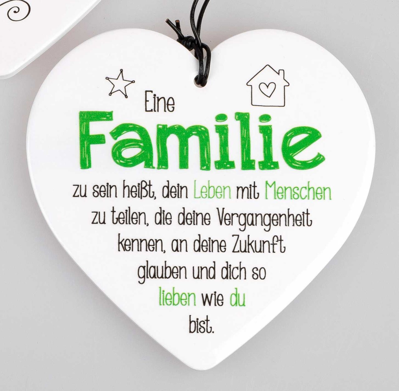 Bild von Herz mit Spruch Familie lieben wie du bist