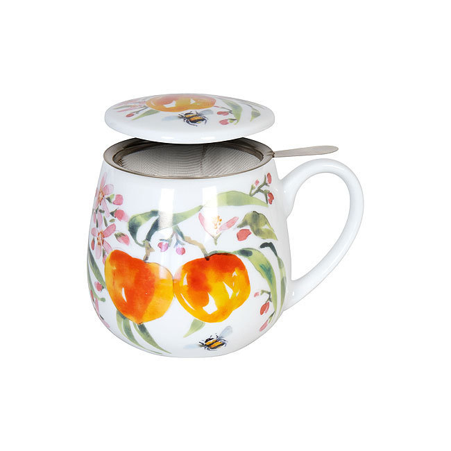 Bild von Teetasse mit Sieb und Deckel Fruity Tea Peach