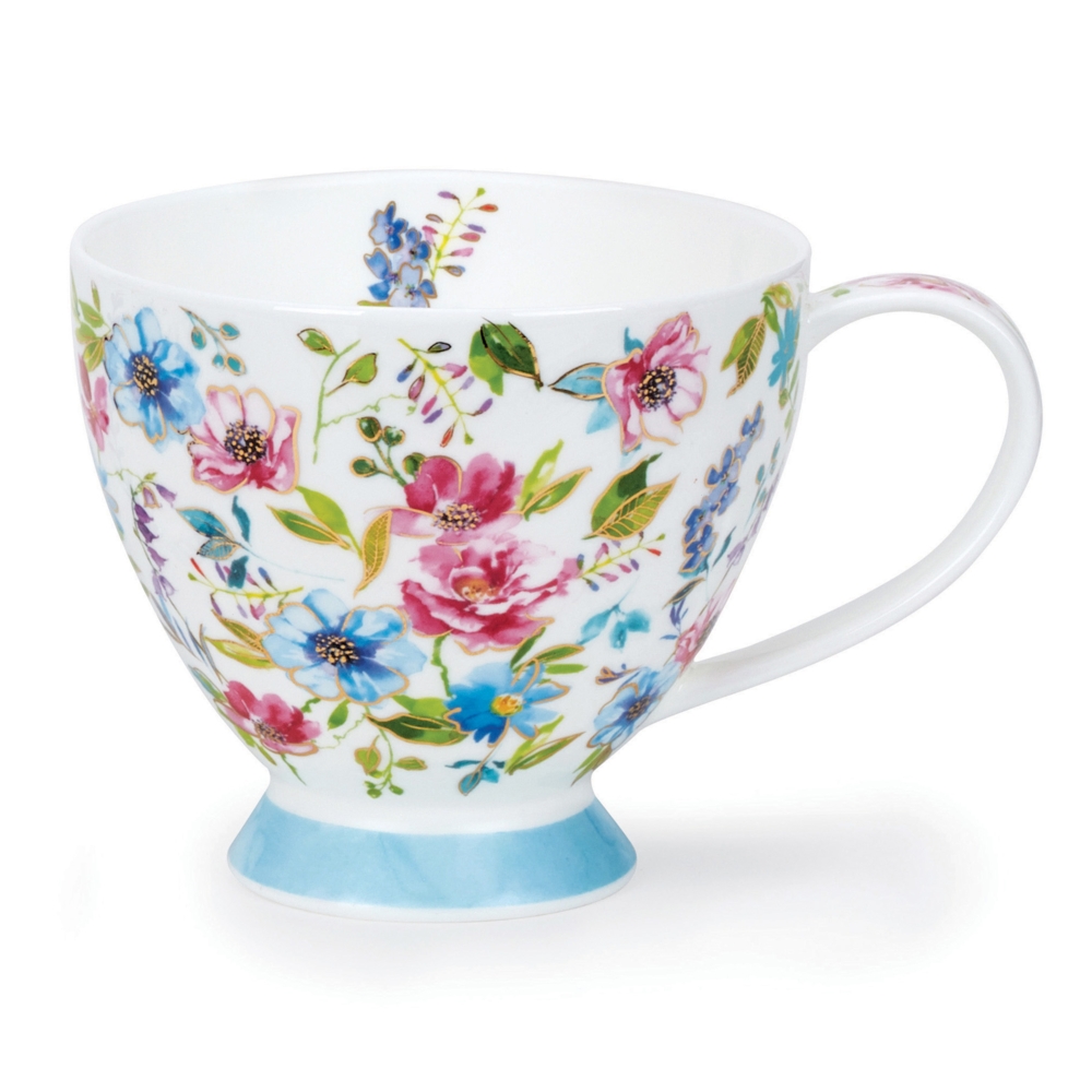 Bild von Fleurs blue gold blau Blümchen Dunoon Tasse Skye