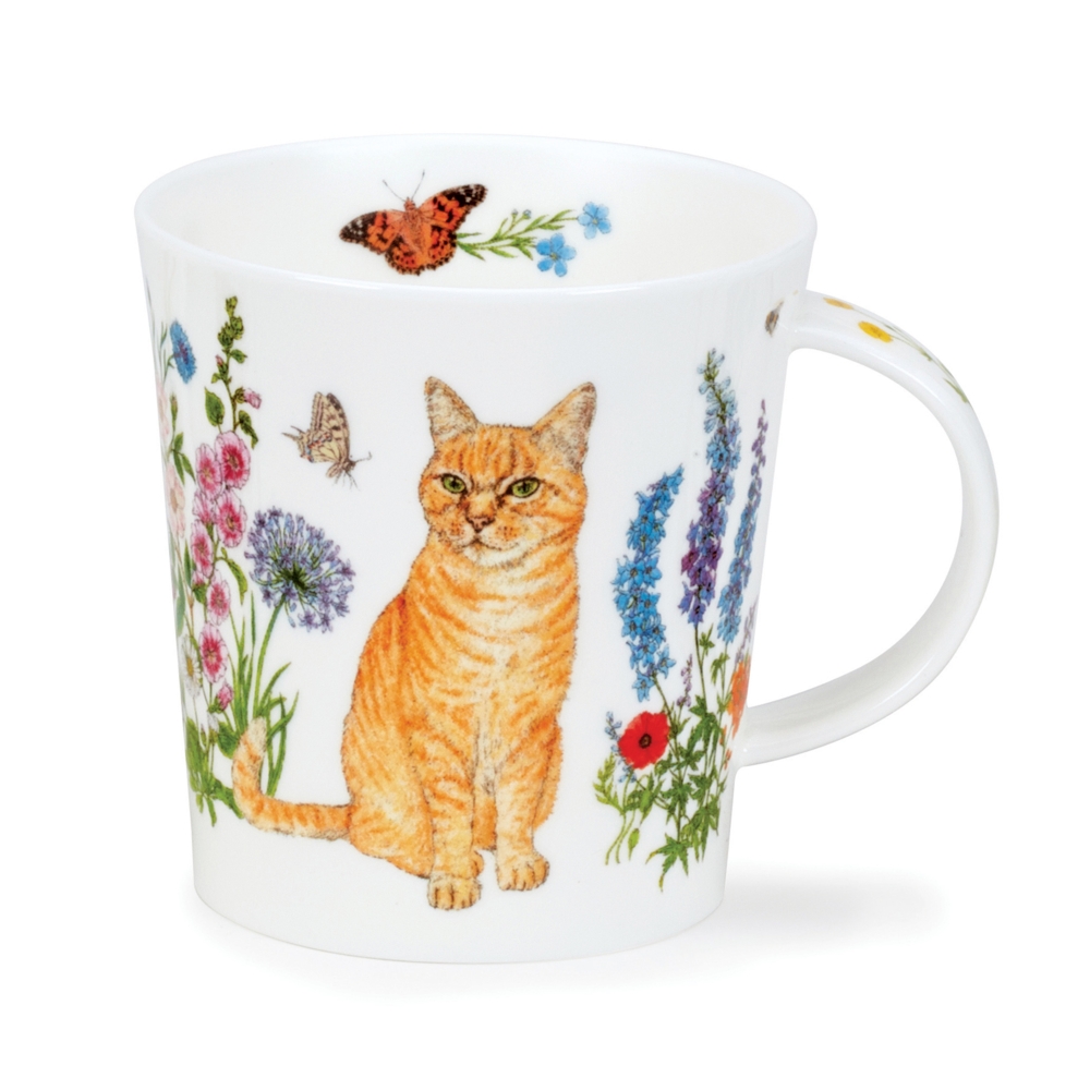 Bild von Floral Cats ginger Dunoon Tasse Lomond Fine Bone China