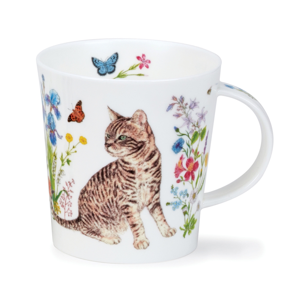 Bild von Floral Cats tabby Dunoon Tasse Lomond Fine Bone China