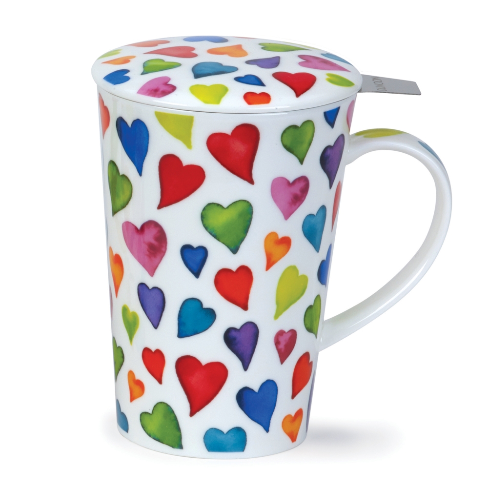 Bild von Dunoon Tasse mit Sieb und Deckel Warm Hearts Shetland