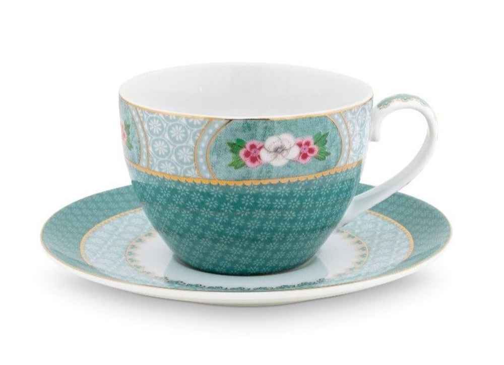 Bild von PIP Studio Blushing Birds Tasse mit Untertasse blau