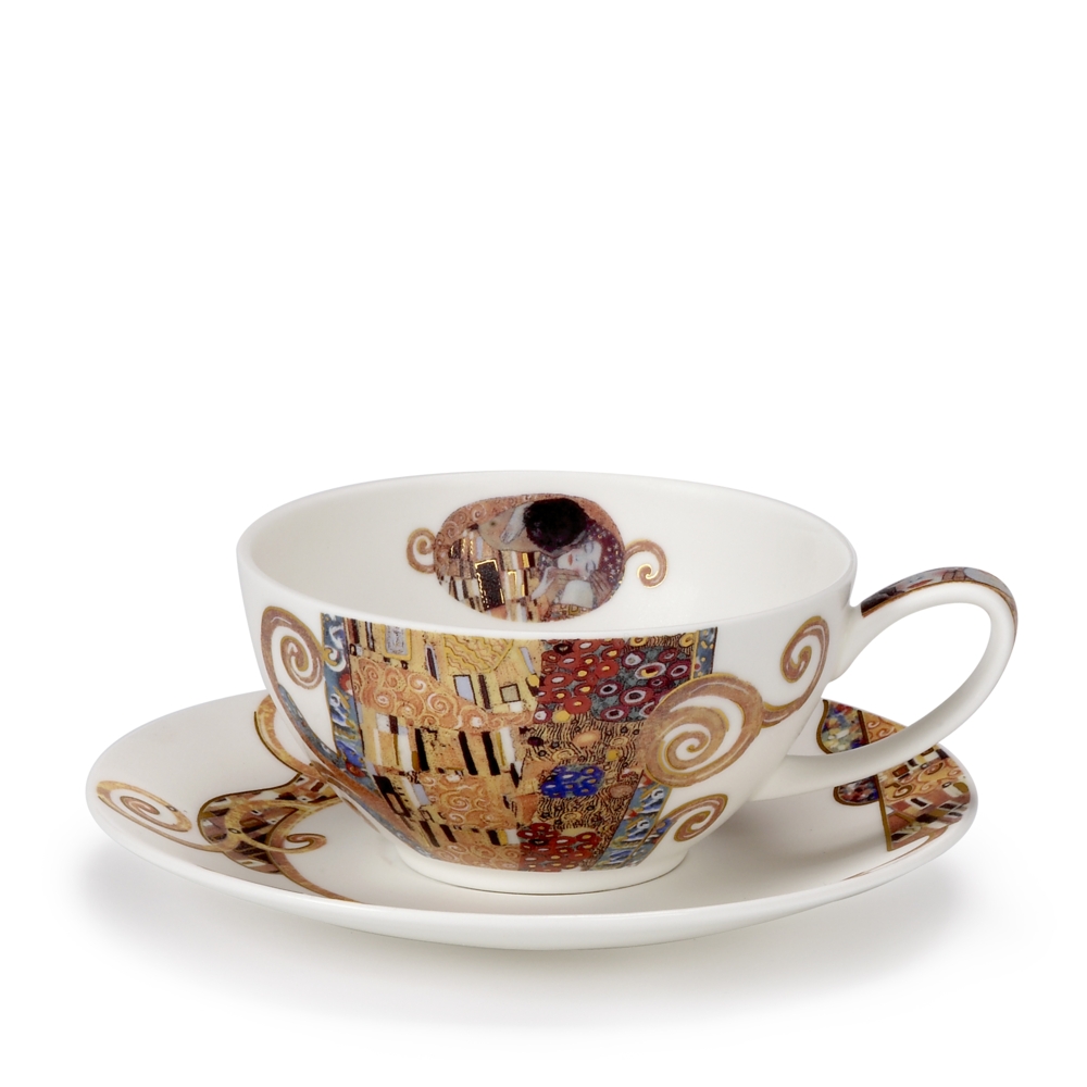 Bild von Dunoon Tasse mit Untertasse Belle Epoque Kuss Klimt