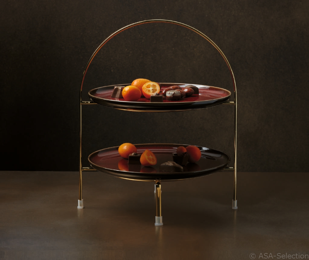 Bild von Etagere dreistufig gold für Desserteller 